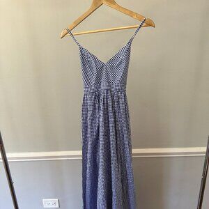 J.Crew Black Label Gingham Maxi Dress